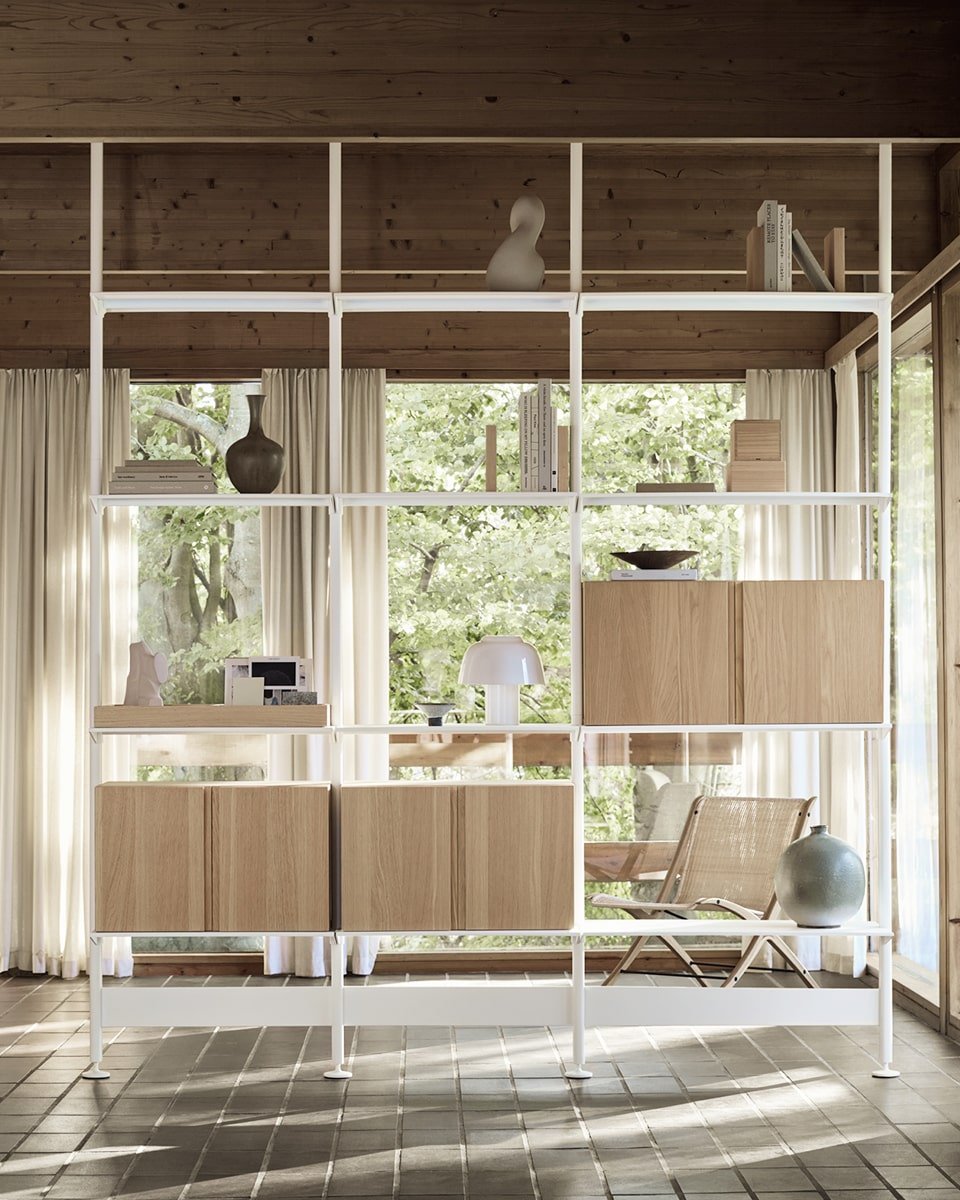 ספריית מדפים רחבה Pira תלוית תקרה - Idana Furniture