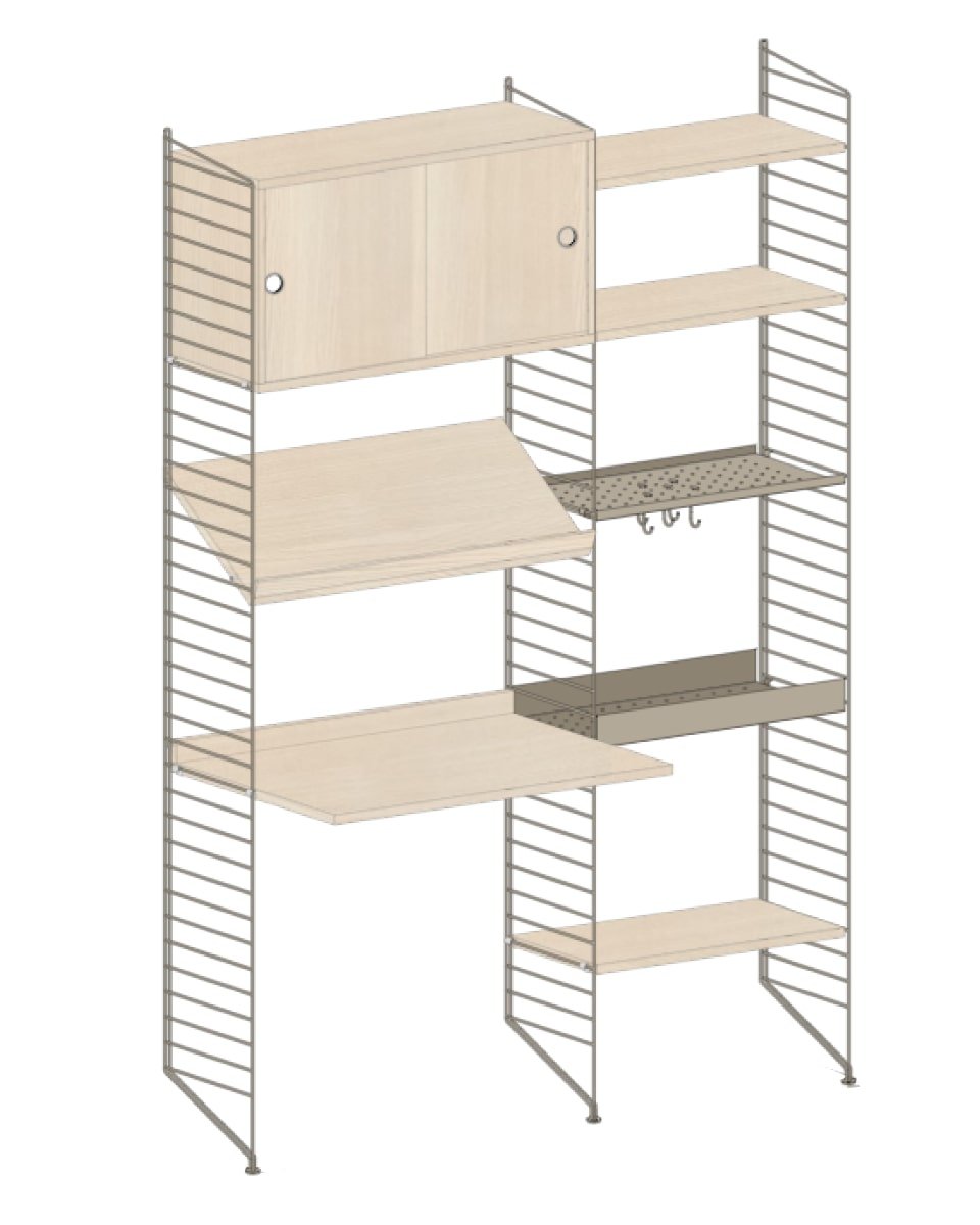 עמדת עבודה משולבת אחסון - Idana Furniture