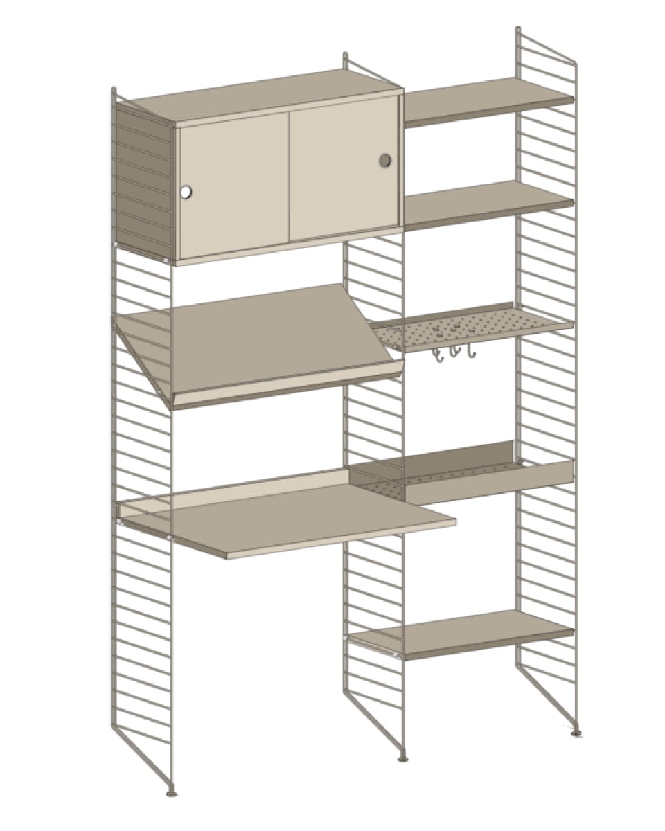 עמדת עבודה משולבת אחסון - Idana Furniture