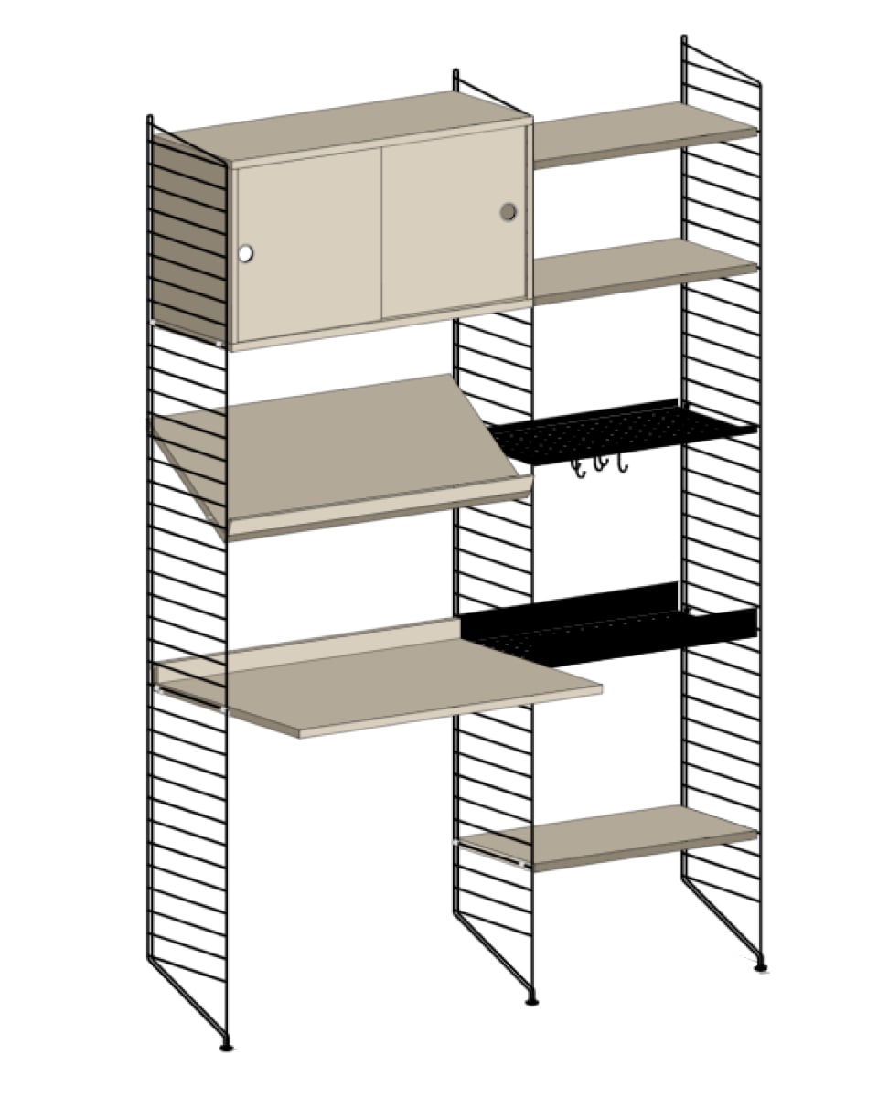 עמדת עבודה משולבת אחסון - Idana Furniture