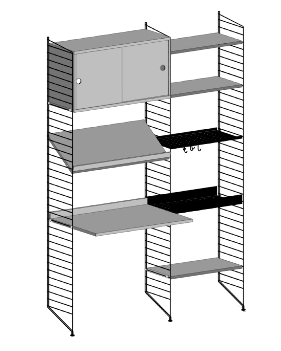 עמדת עבודה משולבת אחסון - Idana Furniture