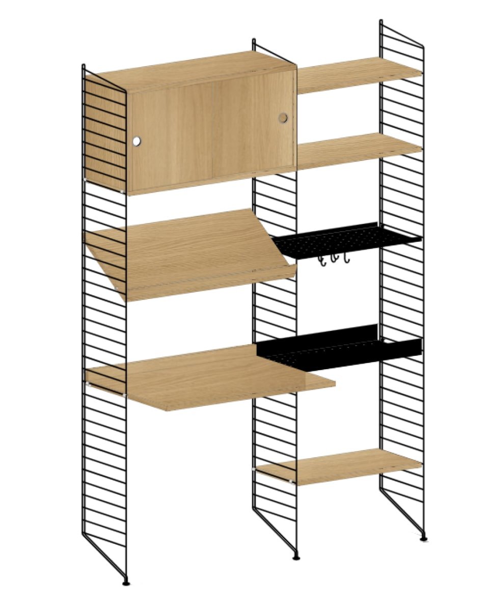 עמדת עבודה משולבת אחסון - Idana Furniture