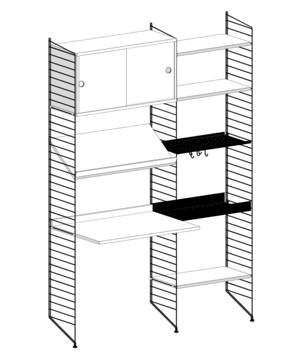 עמדת עבודה משולבת אחסון - Idana Furniture