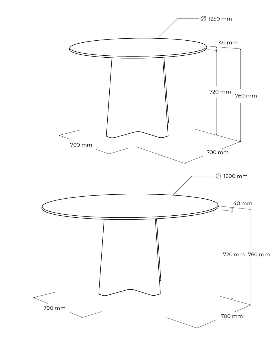 שולחן אוכל עגול Flame - Idana Furniture