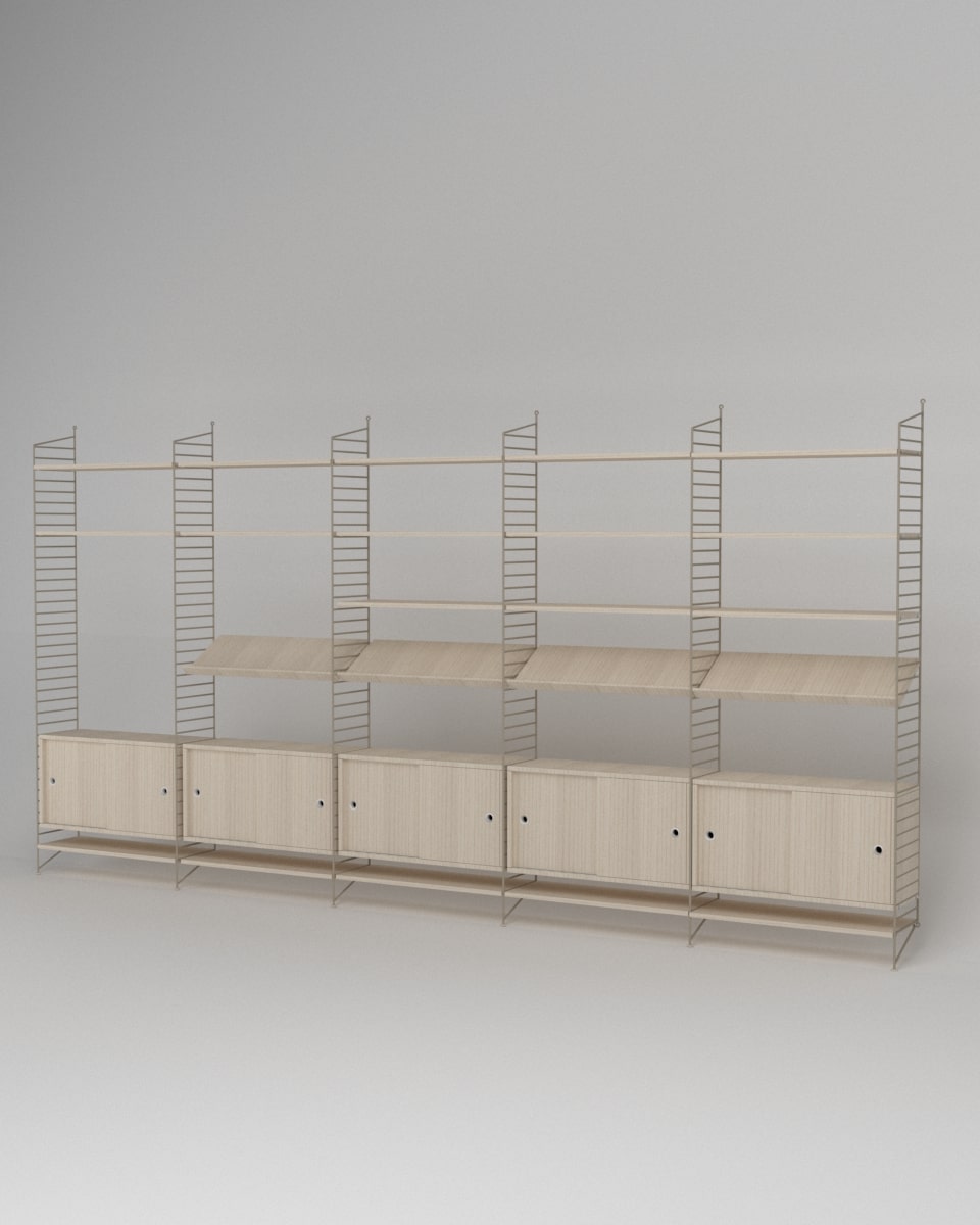 ספרייה מודולרית רחבה - Idana Furniture