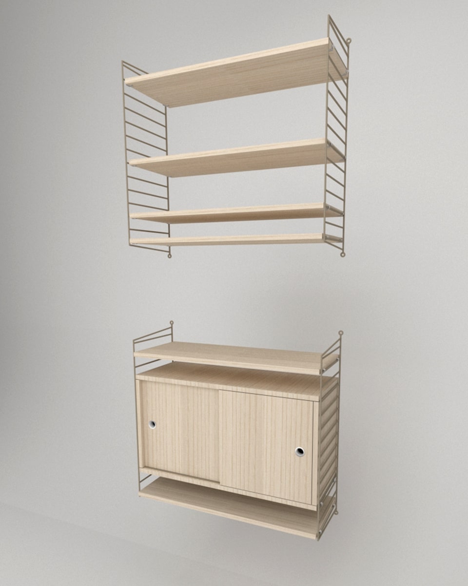 שידת אחסון תלויה ומדפים - Idana Furniture