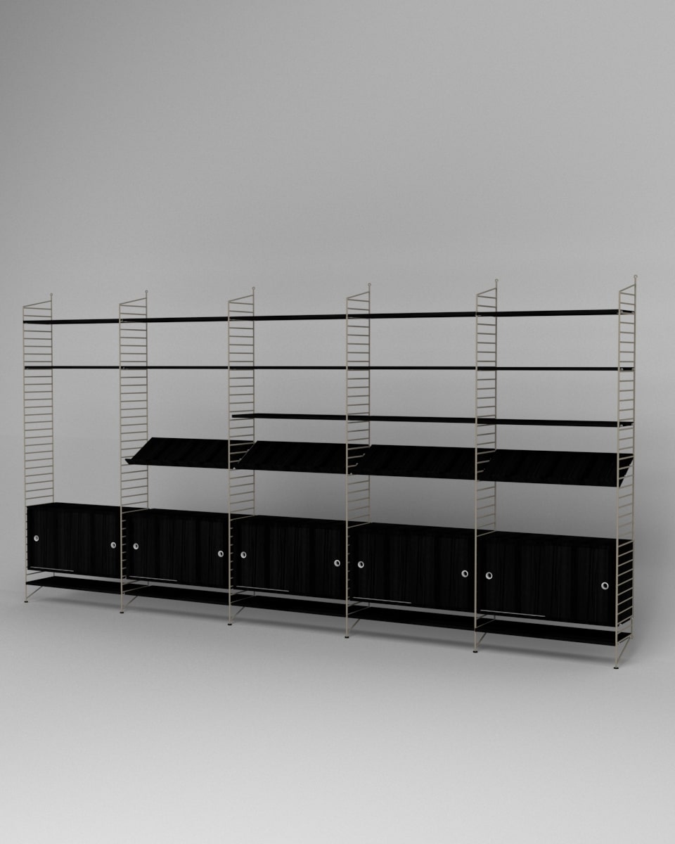 ספרייה מודולרית רחבה - Idana Furniture