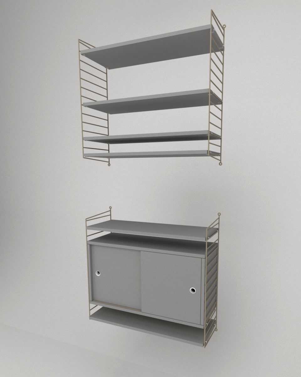 שידת אחסון תלויה ומדפים - Idana Furniture