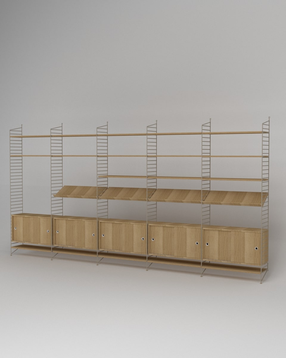 ספרייה מודולרית רחבה - Idana Furniture