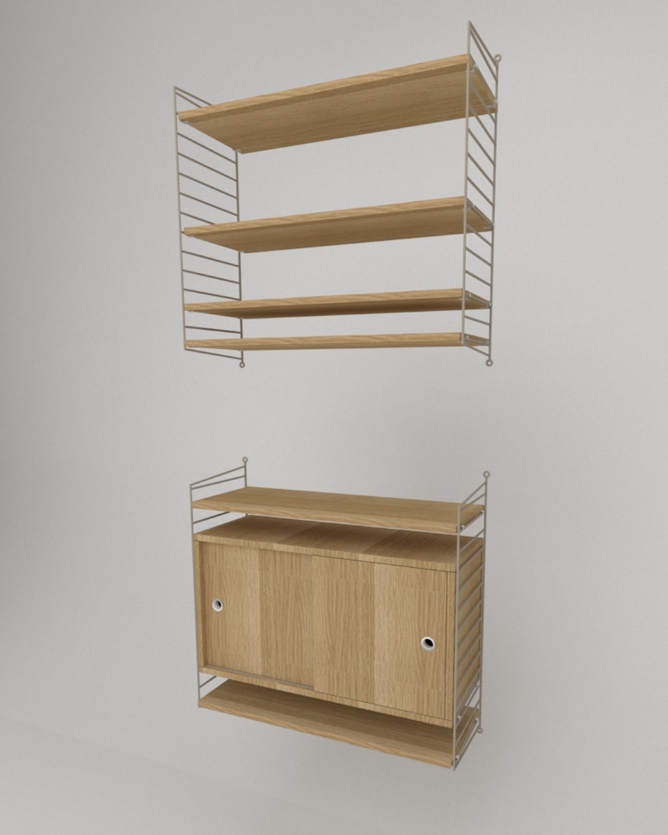 שידת אחסון תלויה ומדפים - Idana Furniture