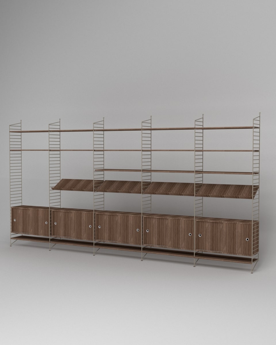 ספרייה מודולרית רחבה - Idana Furniture