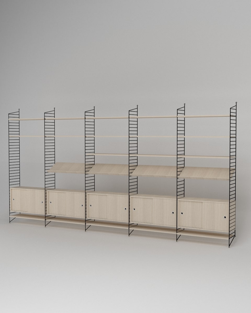 ספרייה מודולרית רחבה - Idana Furniture