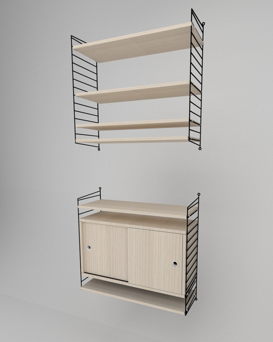 שידת אחסון תלויה ומדפים - Idana Furniture