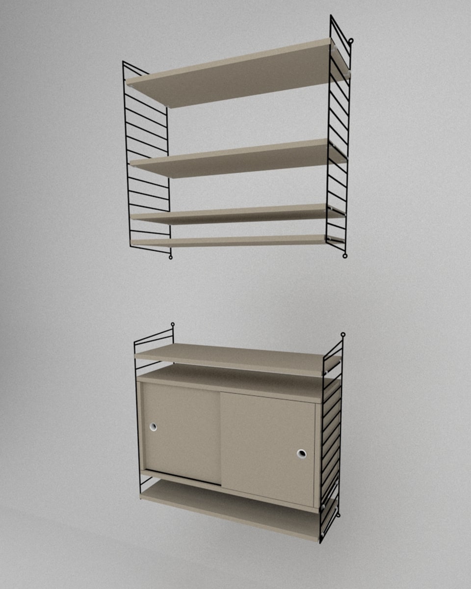 שידת אחסון תלויה ומדפים - Idana Furniture