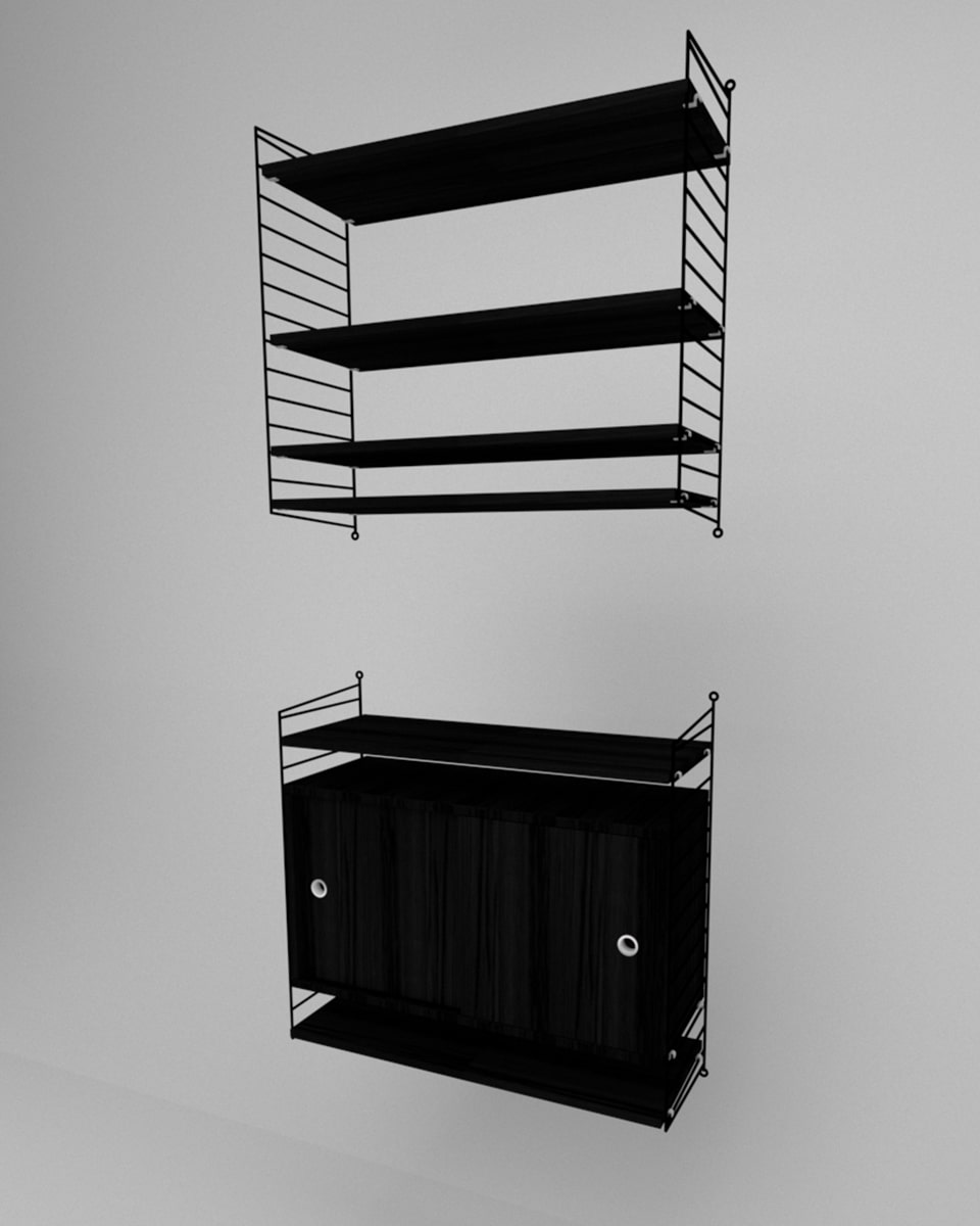 שידת אחסון תלויה ומדפים - Idana Furniture