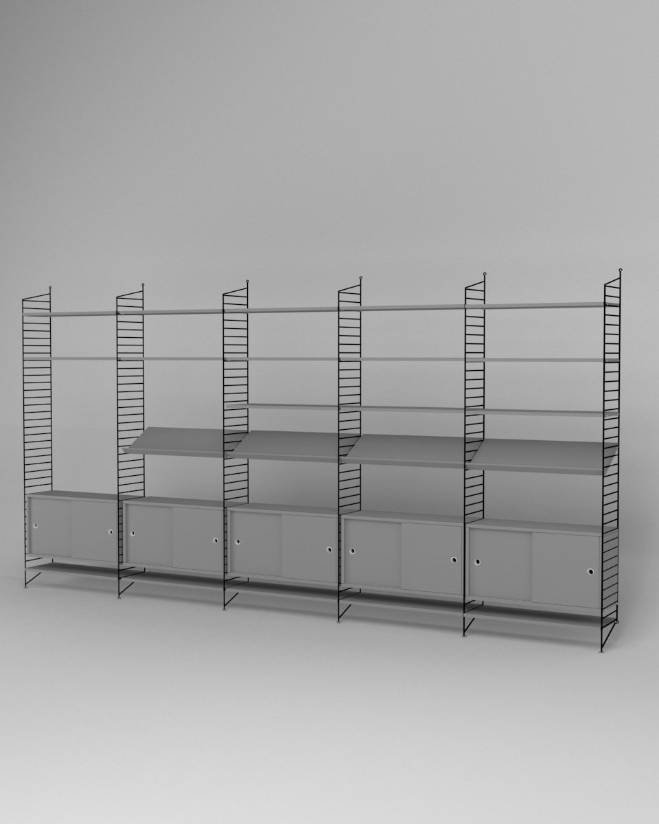 ספרייה מודולרית רחבה - Idana Furniture