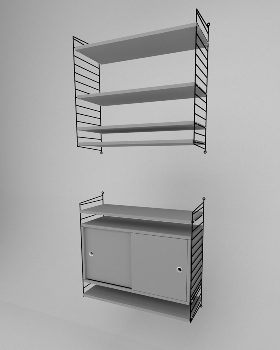 שידת אחסון תלויה ומדפים - Idana Furniture