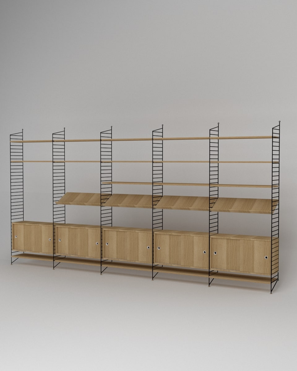 ספרייה מודולרית רחבה - Idana Furniture