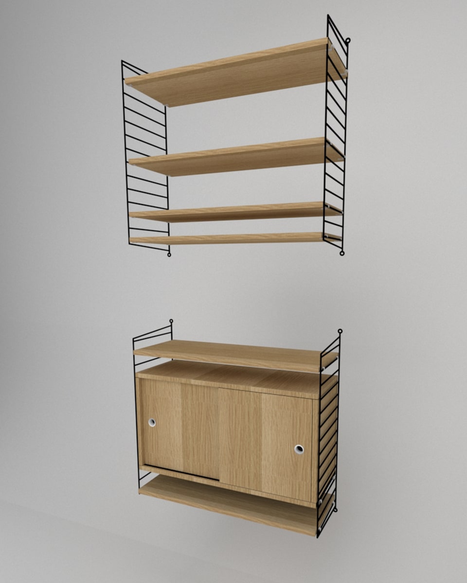 שידת אחסון תלויה ומדפים - Idana Furniture