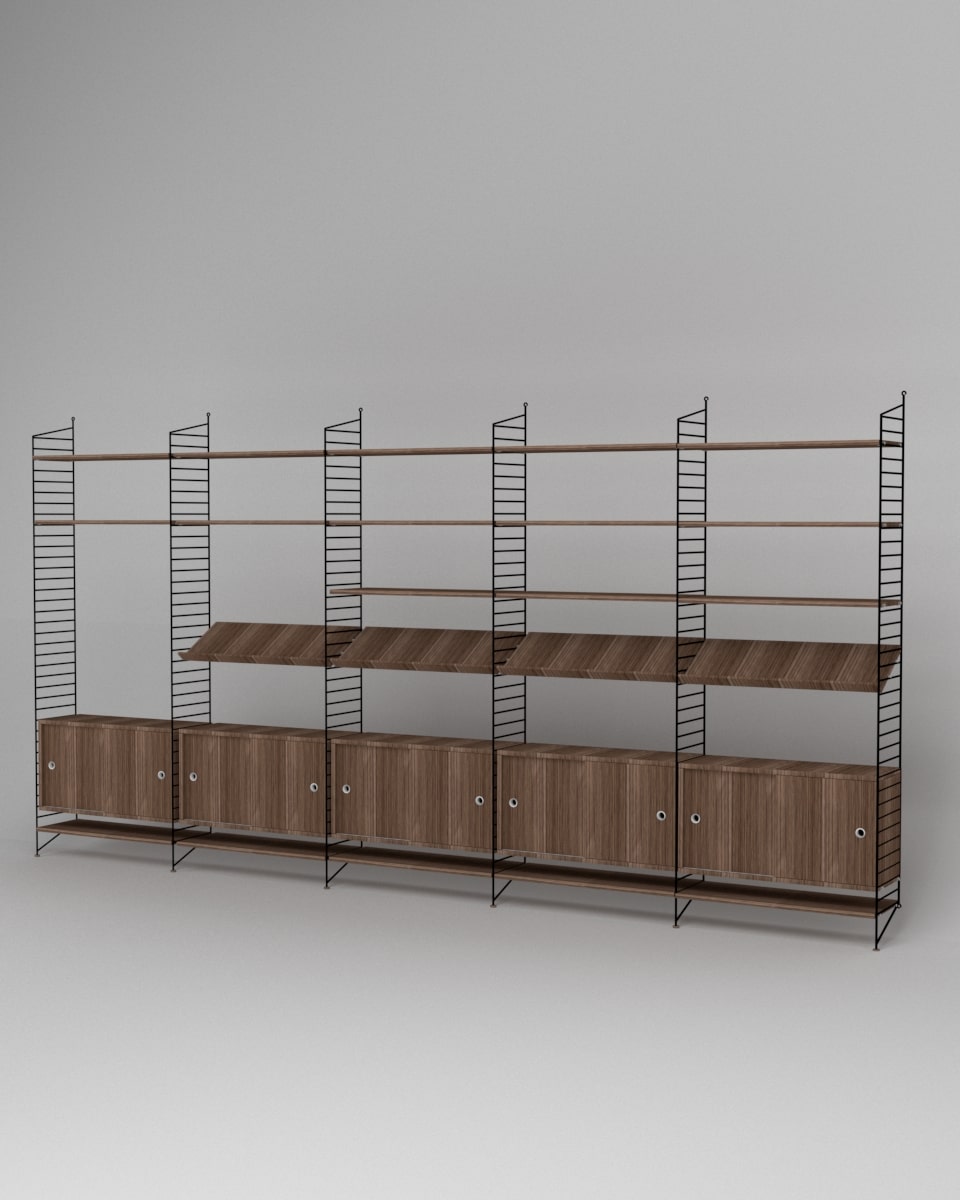 ספרייה מודולרית רחבה - Idana Furniture