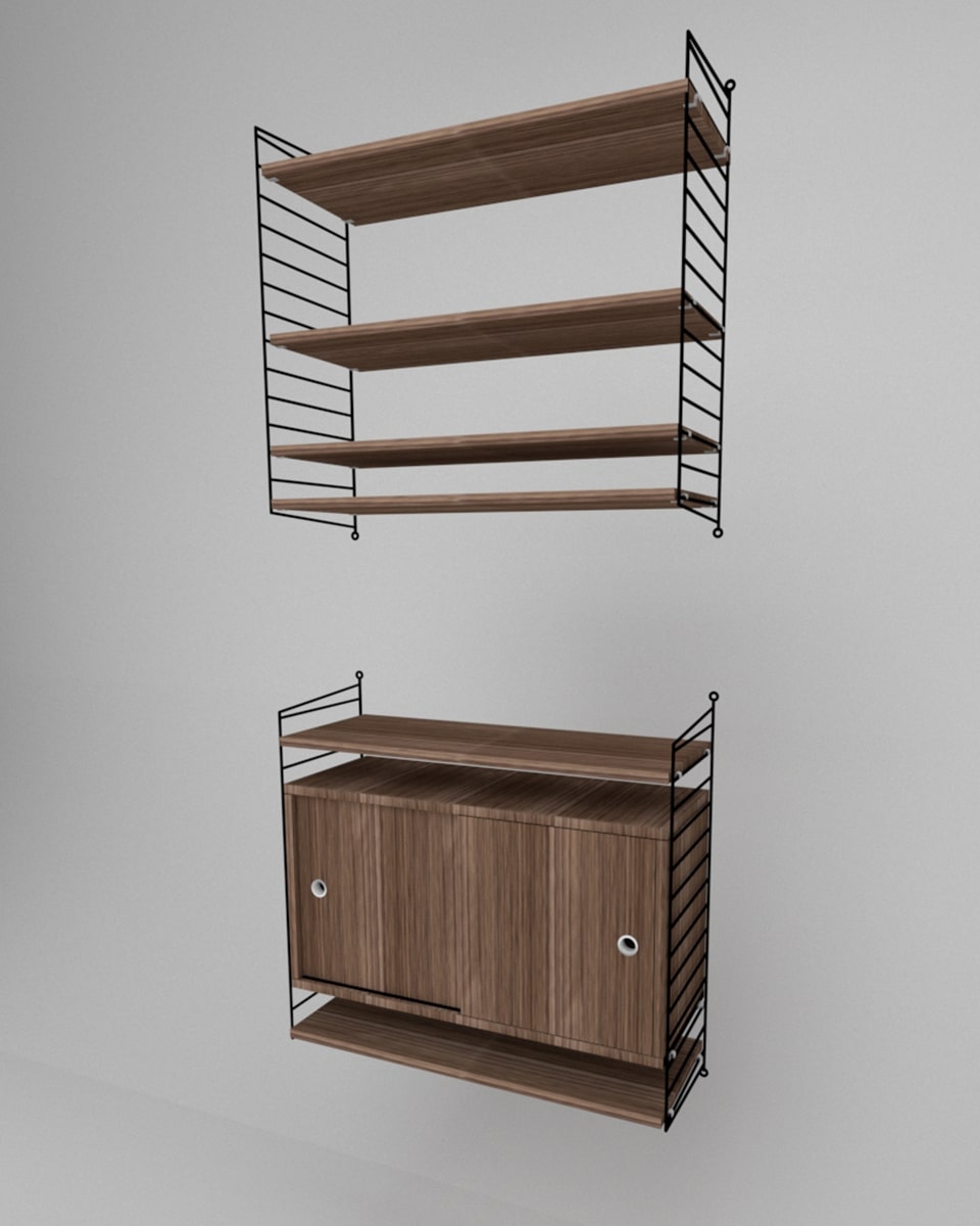 שידת אחסון תלויה ומדפים - Idana Furniture