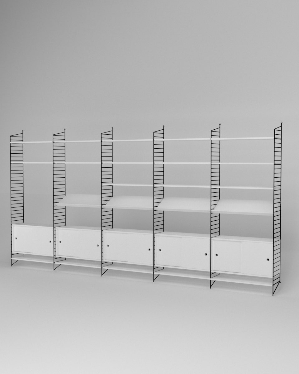 ספרייה מודולרית רחבה - Idana Furniture