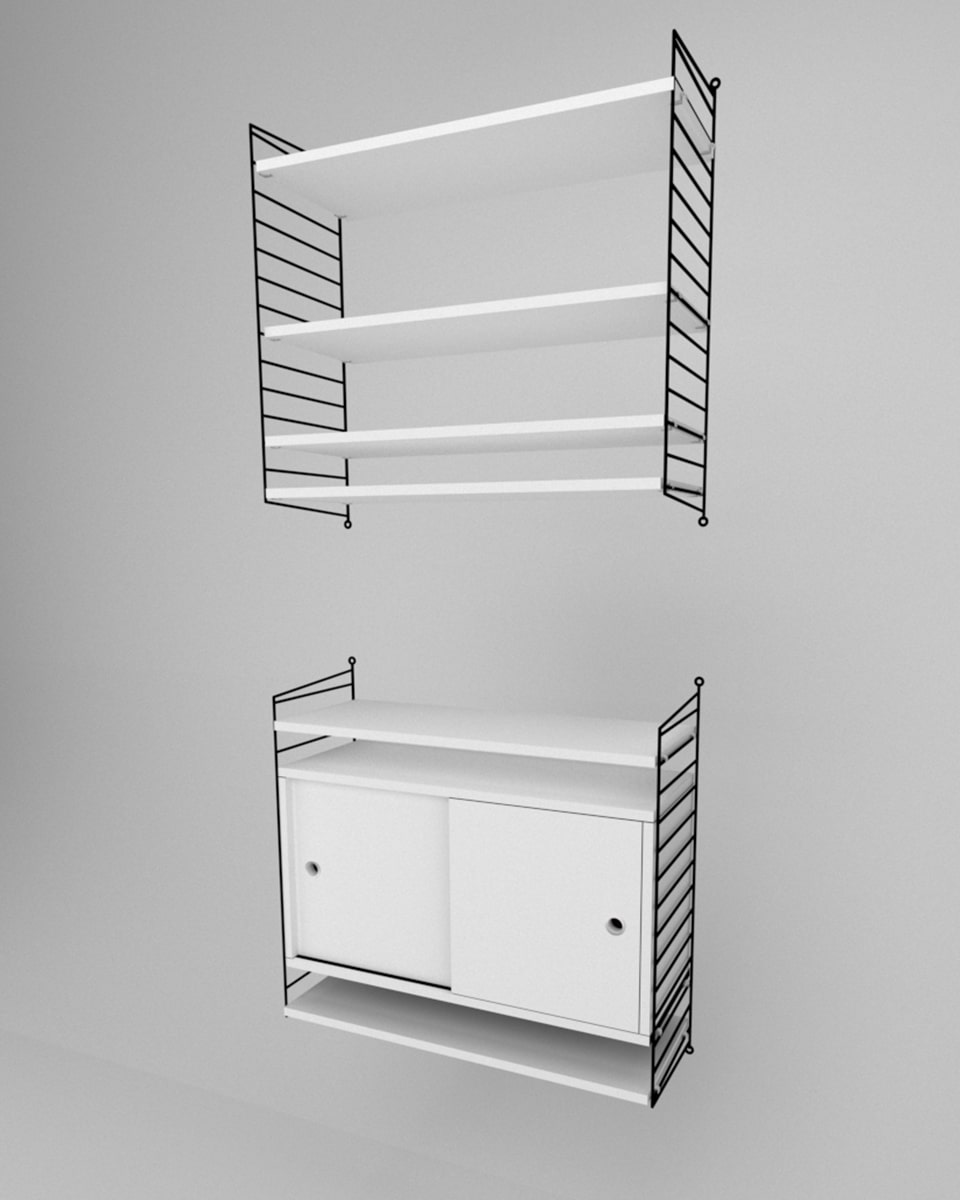 שידת אחסון תלויה ומדפים - Idana Furniture