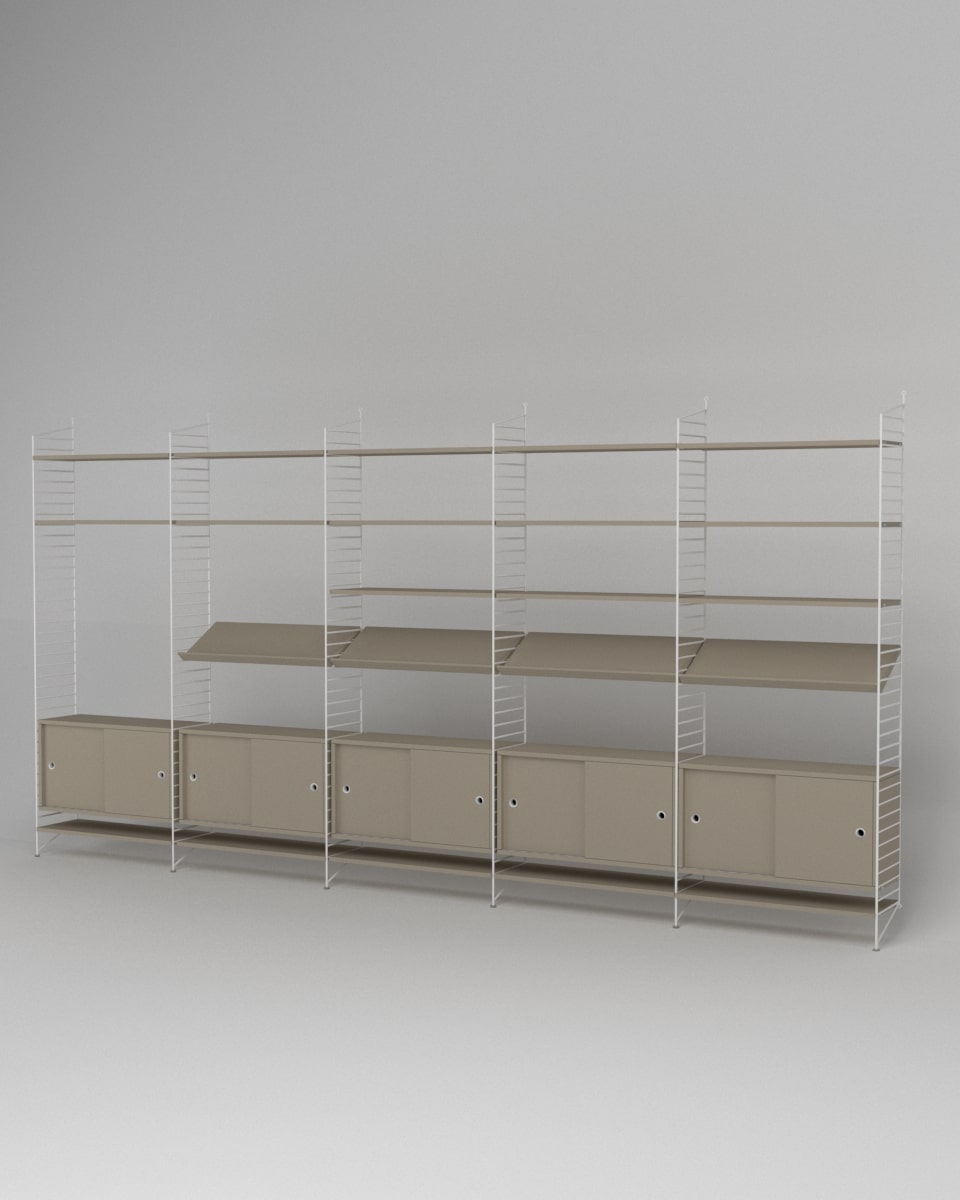 ספרייה מודולרית רחבה - Idana Furniture