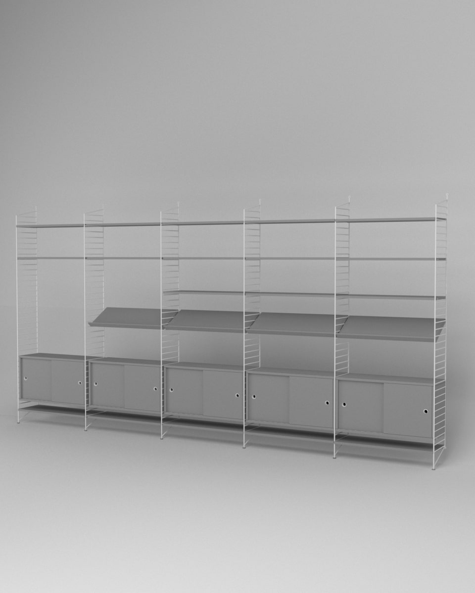 ספרייה מודולרית רחבה - Idana Furniture