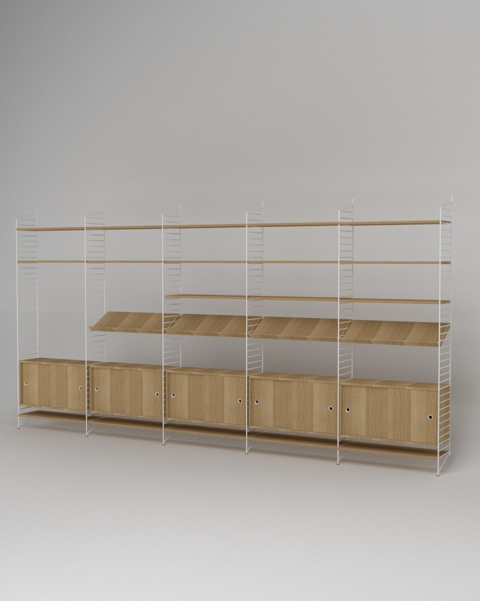 ספרייה מודולרית רחבה - Idana Furniture