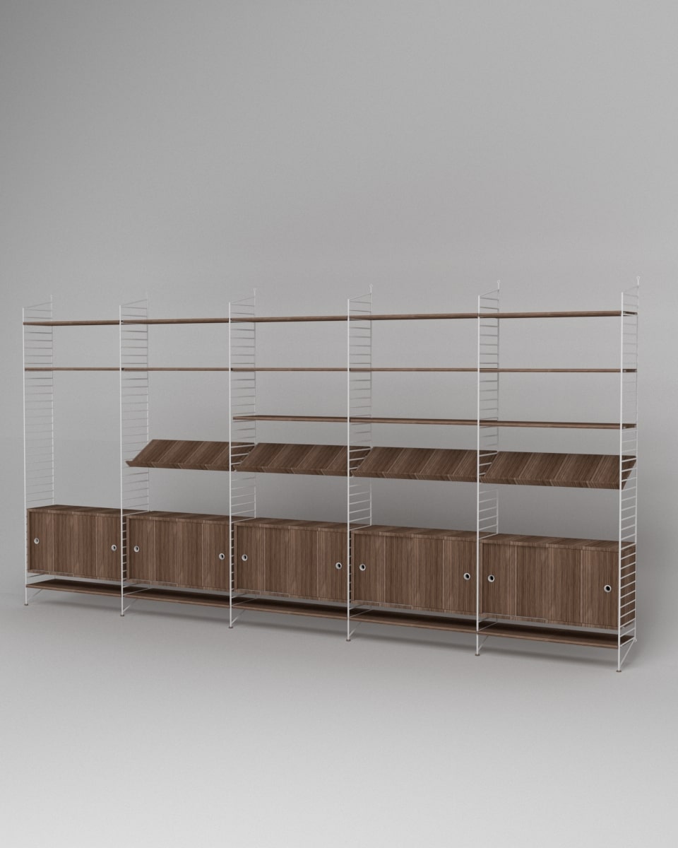 ספרייה מודולרית רחבה - Idana Furniture