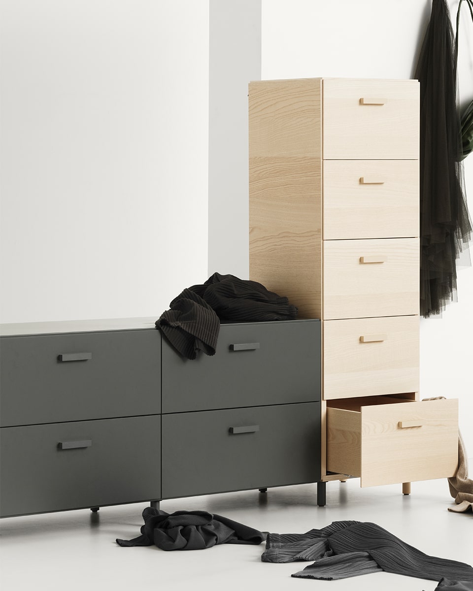 שידת מגירות Relief נמוכה - Idana Furniture