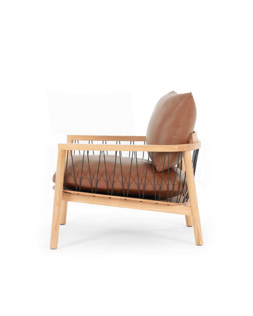 כורסת עץ אלון טבעי Enzo - Idana Furniture