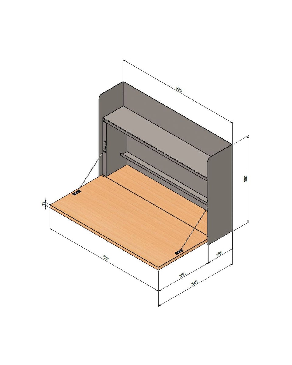 סקריטר נפתח WALLY - Idana Furniture