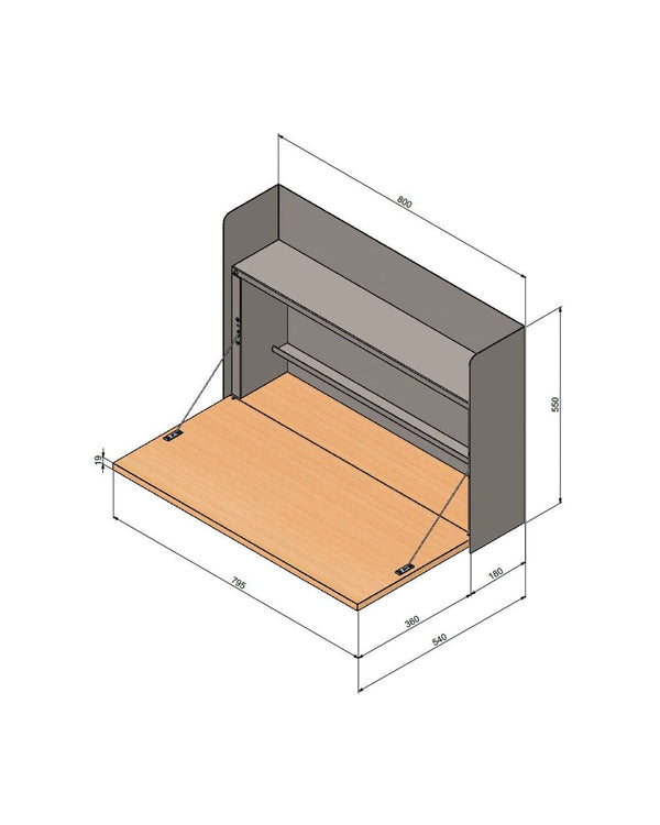 סקריטר נפתח WALLY - Idana Furniture