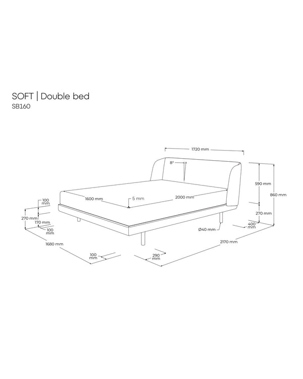 מיטה זוגית SOFT - Idana Furniture