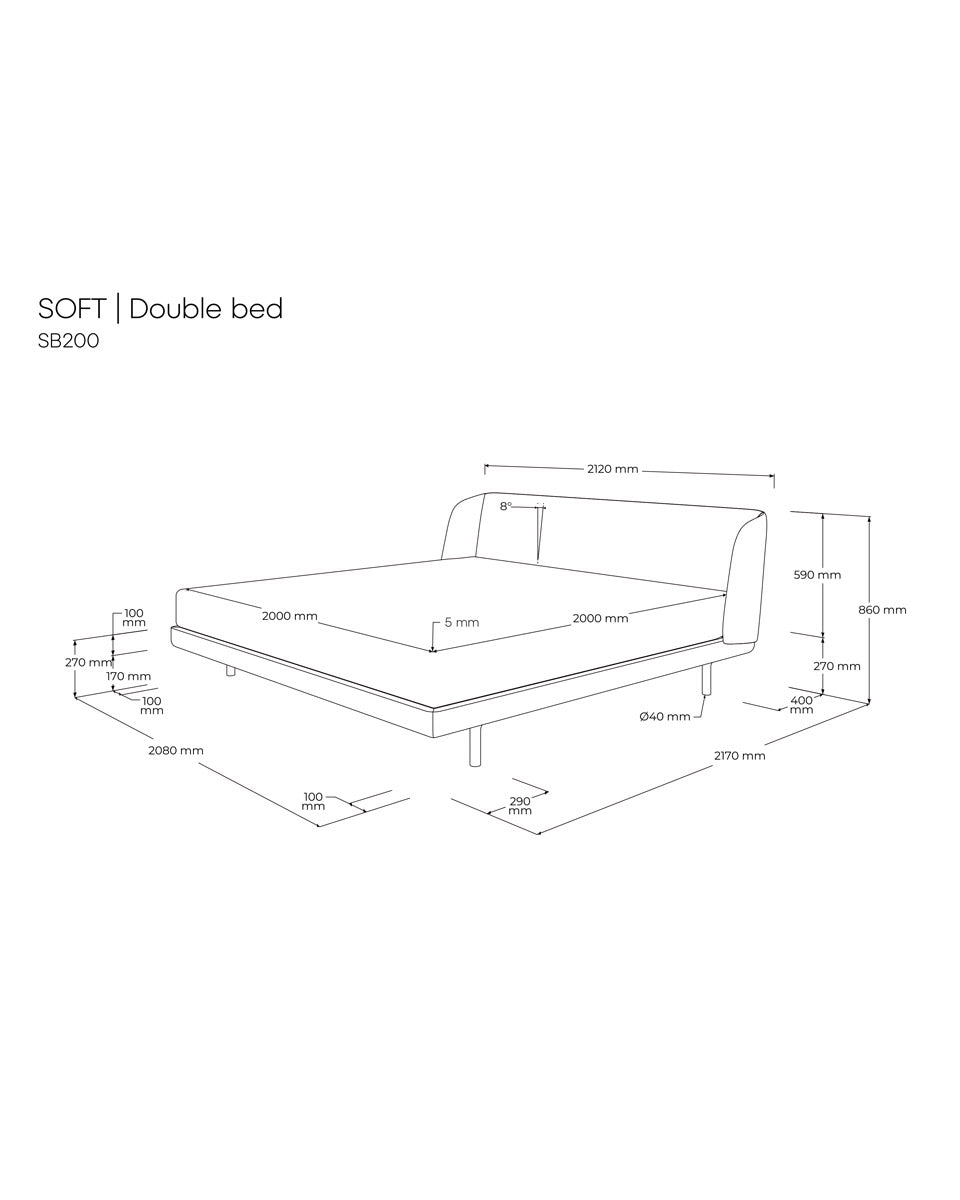 מיטה זוגית SOFT - Idana Furniture