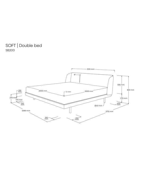 מיטה זוגית SOFT - Idana Furniture