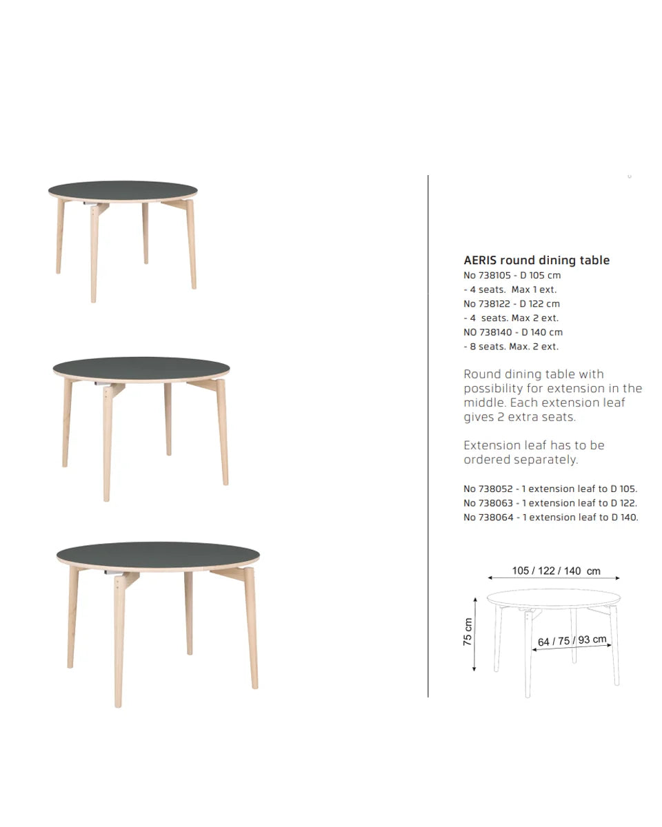 Aeris round dining table nordic design scandinavian furniture (1)