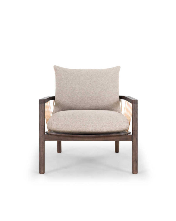כורסת עץ אלון חום Enzo - Idana Furniture