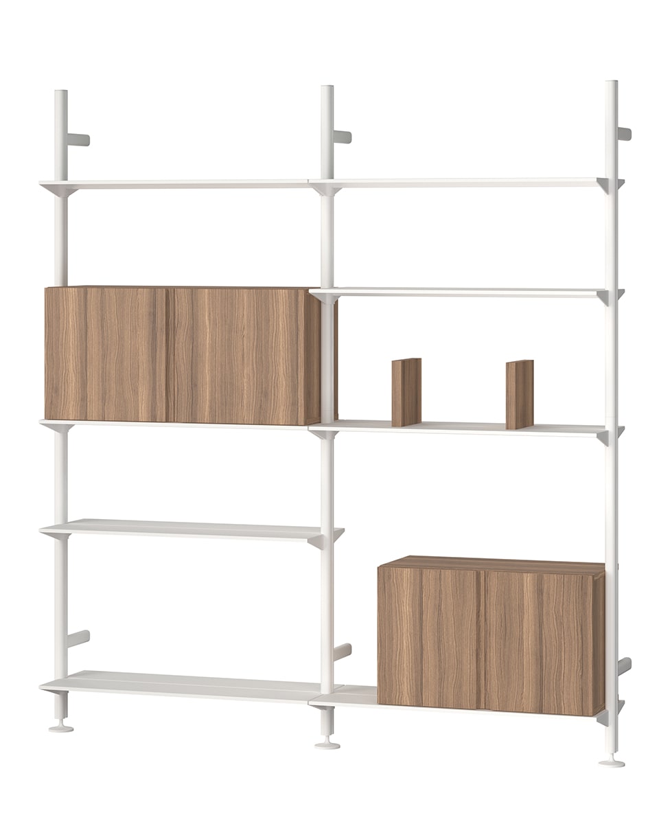 ספריית מדפים רחבה Pira תלוית קיר - Idana Furniture
