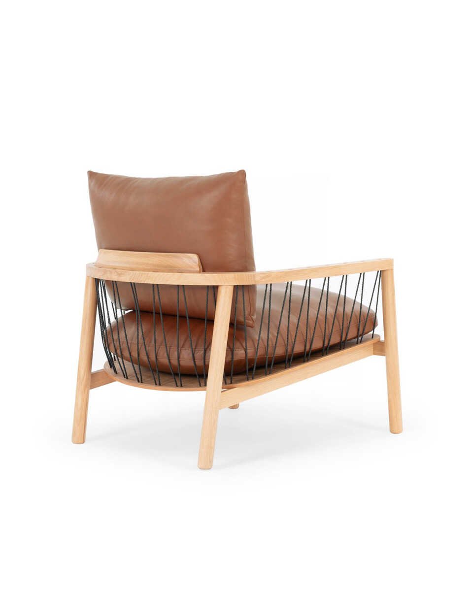 כורסת עץ אלון טבעי Enzo - Idana Furniture