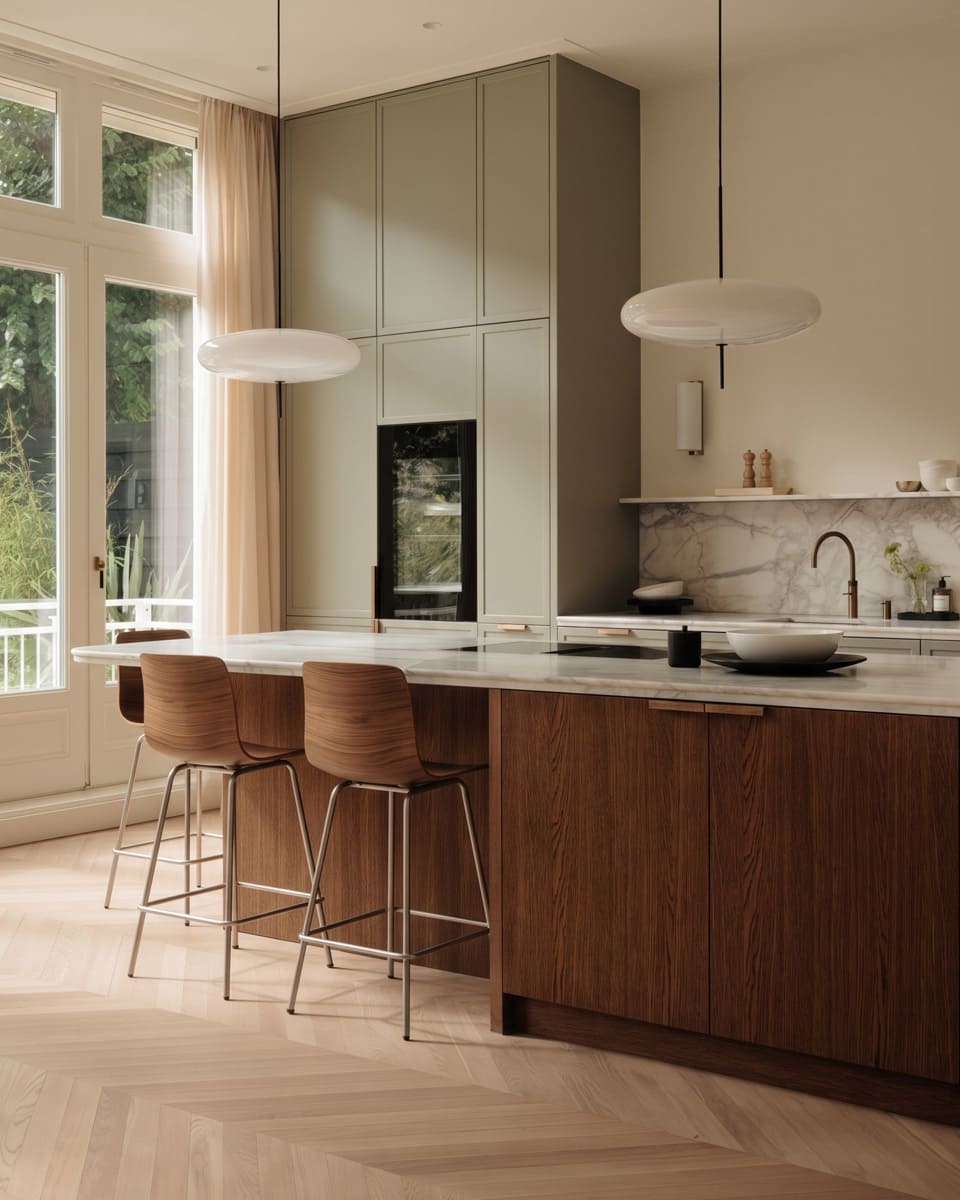 כסא בר - רגליים מתכת - כסא בר עץ - idana furniture - counter chair - wood counter chair - chrome legs - loku bar chair