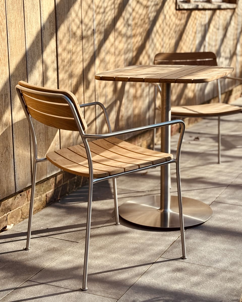 Outdoor chair-כיסא חוץ-woodfurniture-Stainless Steel-Stainless Steel furniture-idanahome