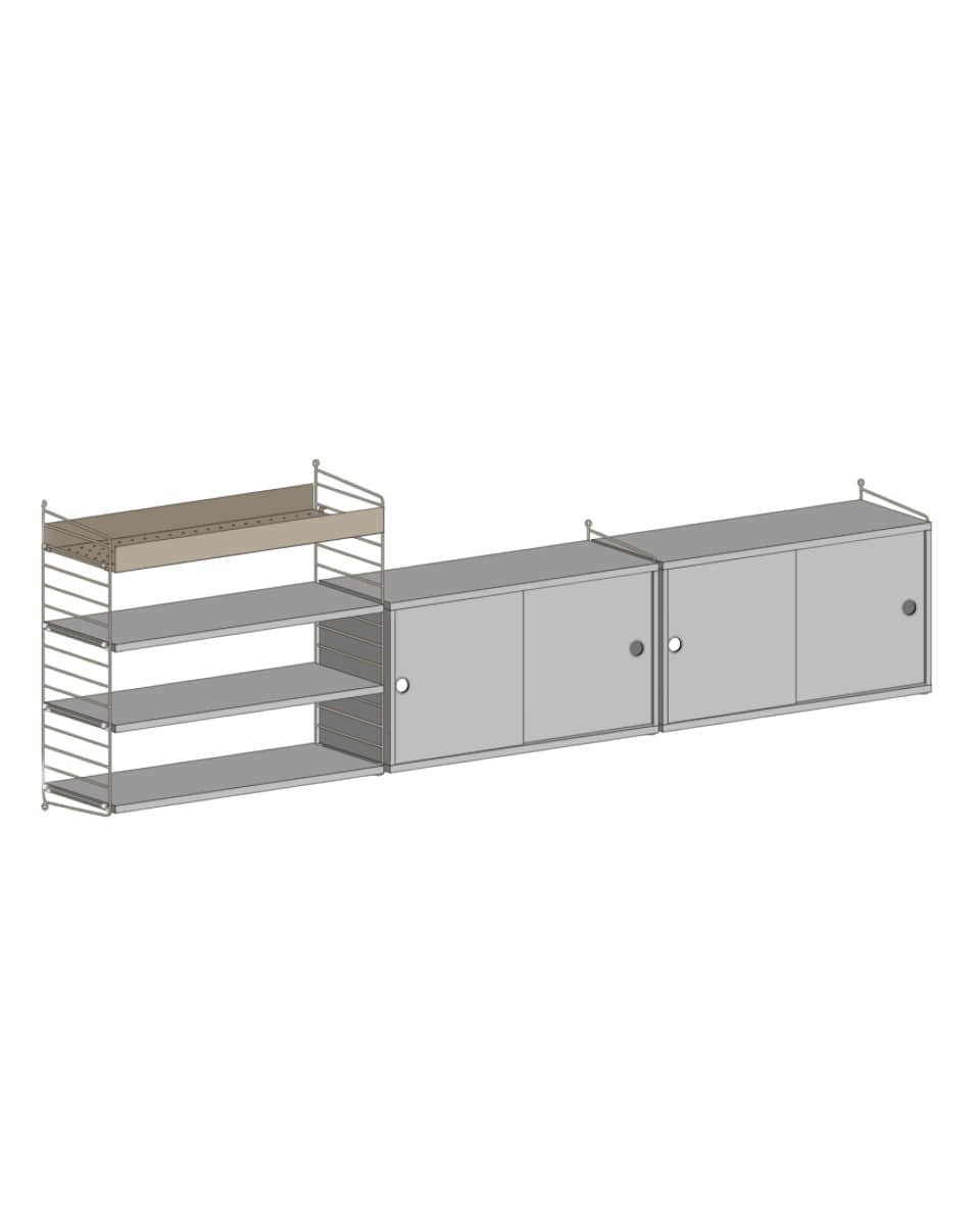 מזנון טלויזיה ומדף מתכת - Idana Furniture