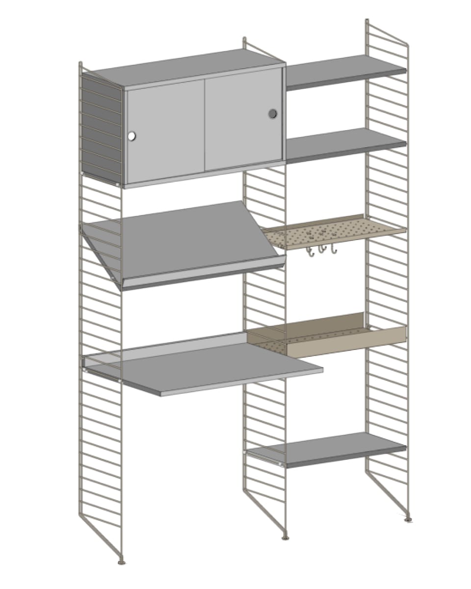 עמדת עבודה משולבת אחסון - Idana Furniture