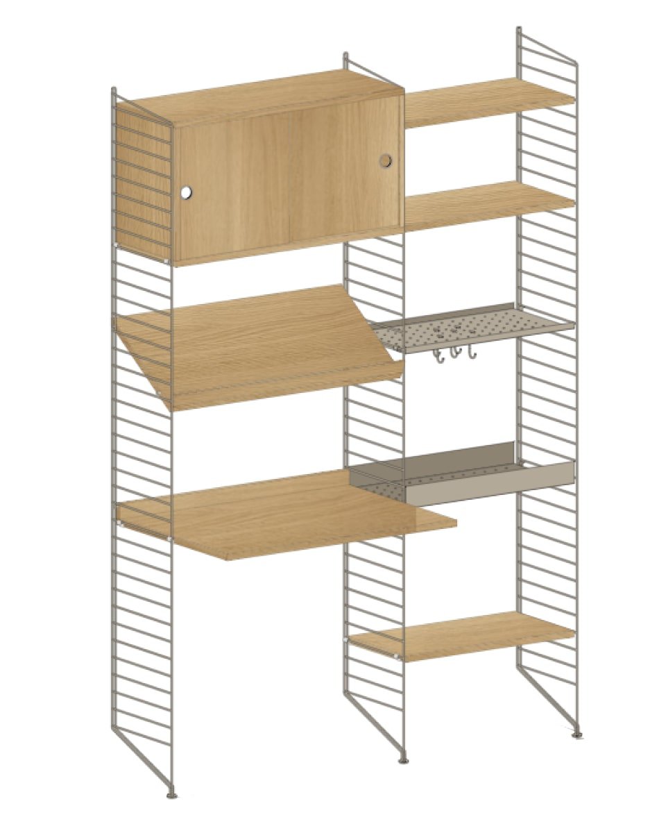 עמדת עבודה משולבת אחסון - Idana Furniture