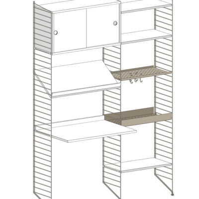 עמדת עבודה משולבת אחסון - Idana Furniture