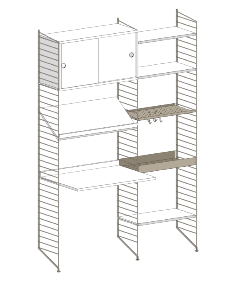 עמדת עבודה משולבת אחסון - Idana Furniture
