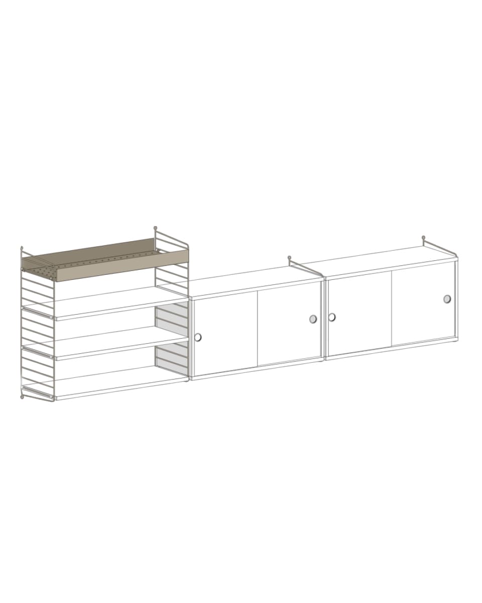 מזנון טלויזיה ומדף מתכת - Idana Furniture